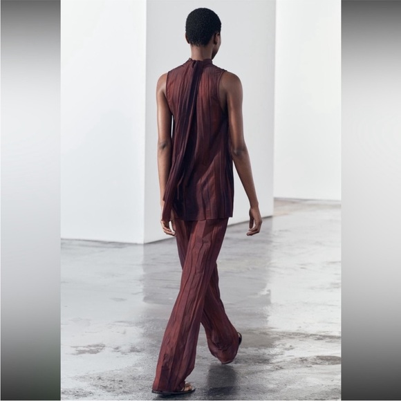 Zara organza tie dye stretch pants - Picture 8 of 12